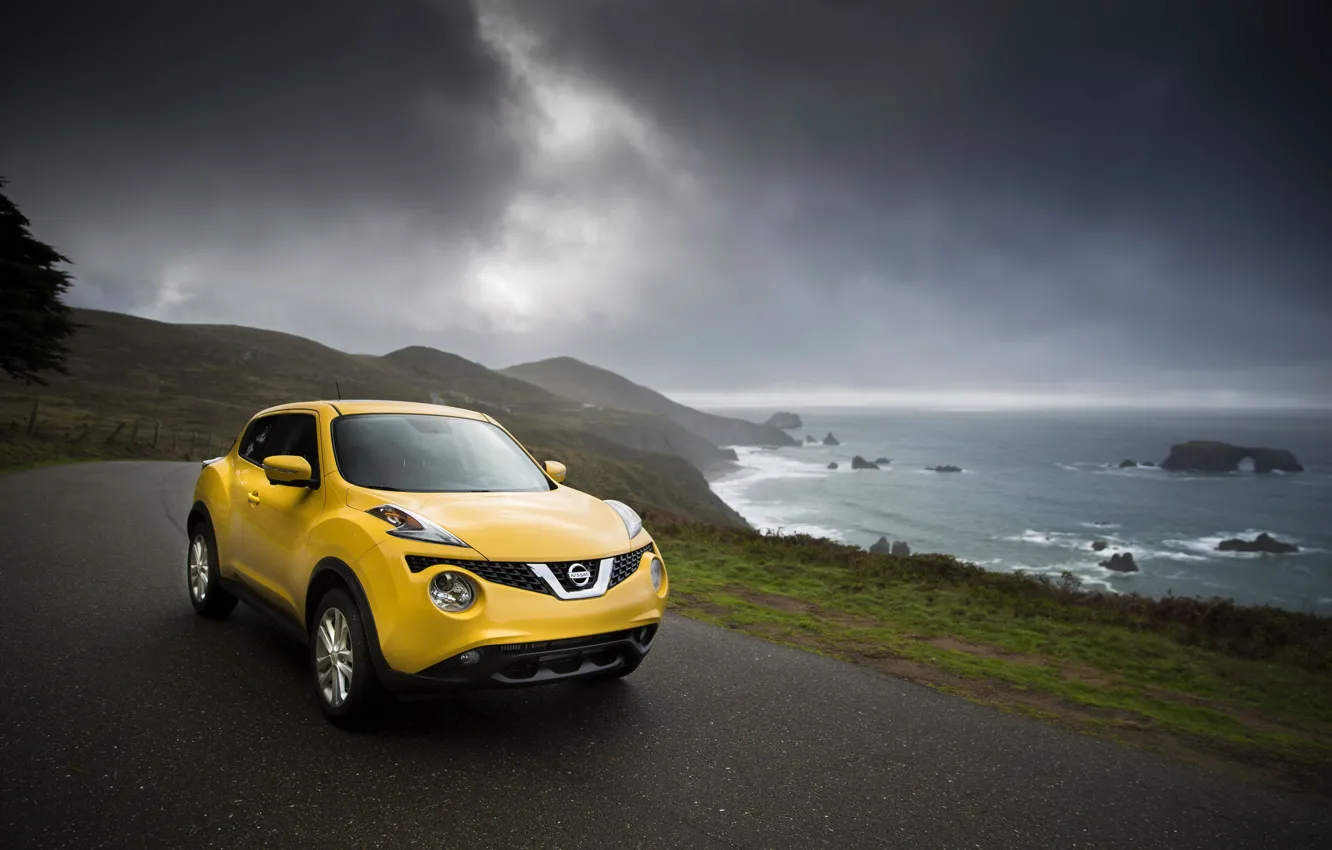 Photo wallpaper photo, Yellow, Nissan, Car, Juke, 2015
