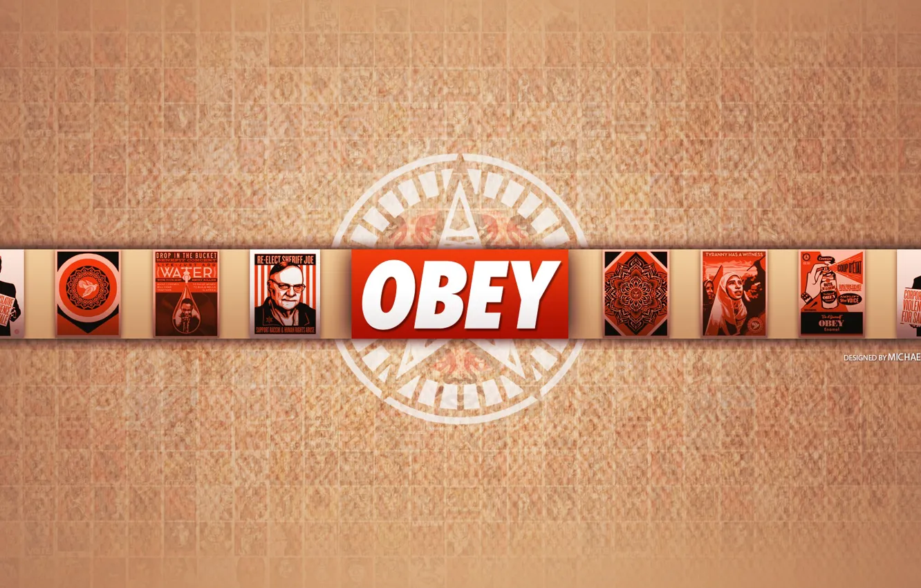 Wallpaper Wallpaper, red, obey images
