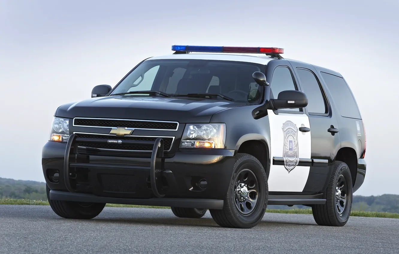 Photo wallpaper police, Chevrolet, jeep, SUV, Chevrolet, police, the front, spec.version, Tahoe, PPV, Tahoe
