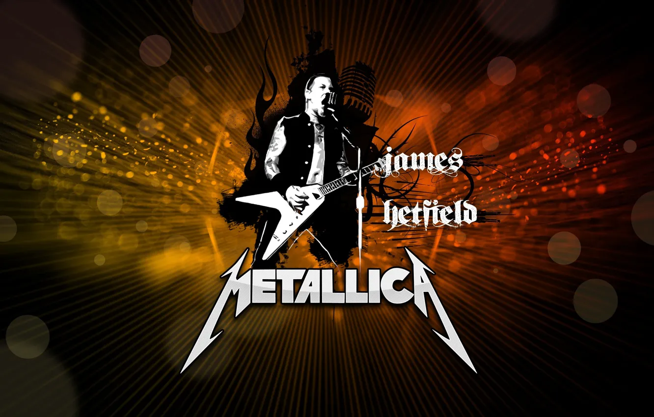 Photo wallpaper metal, guitarist, rock, rock, metallica, electric guitar, Metallica, james hetfield