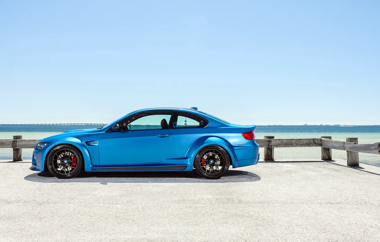 Photo wallpaper blue, bmw, BMW, profile, sports car, blue, gts