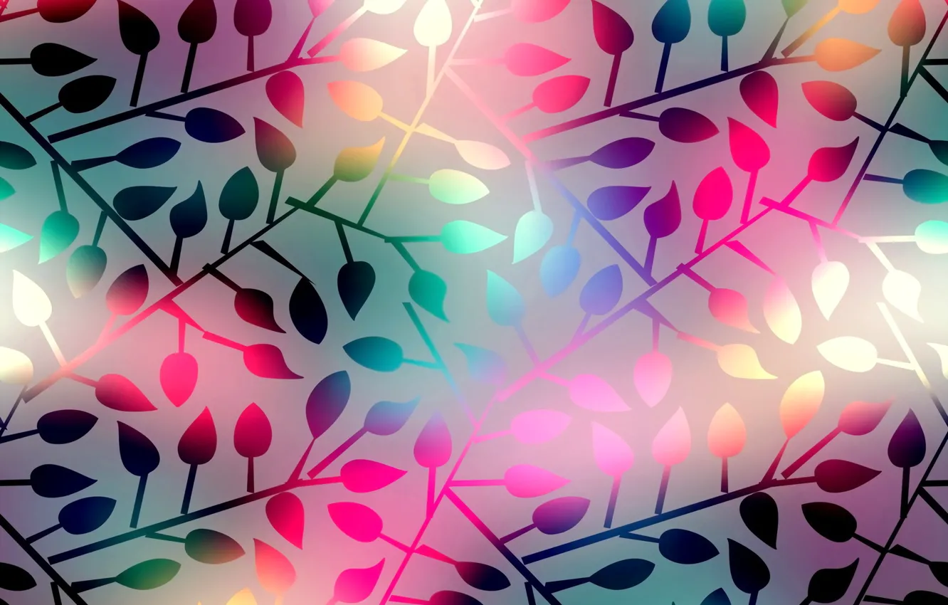 Wallpaper leaves, background, colorful, abstract, background, leaves,  shining images for desktop, section абстракции - download