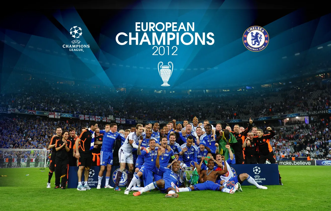 Wallpaper wallpaper, sport, team, football, Chelsea FC, players, UEFA  Champions League Winners images for desktop, section спорт - download