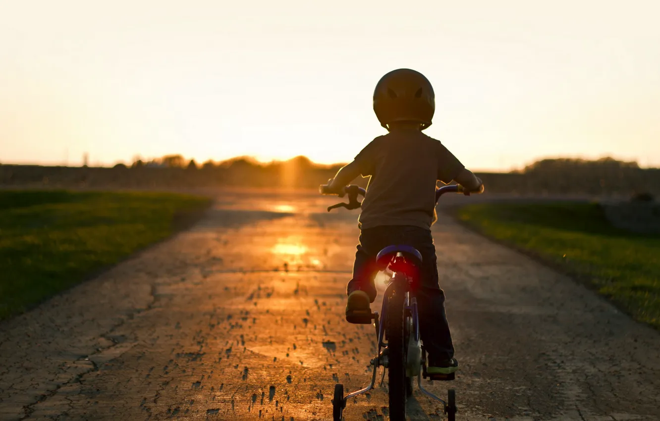 Wallpaper sunset, bike, mood, boy images for desktop, section настроения -  download