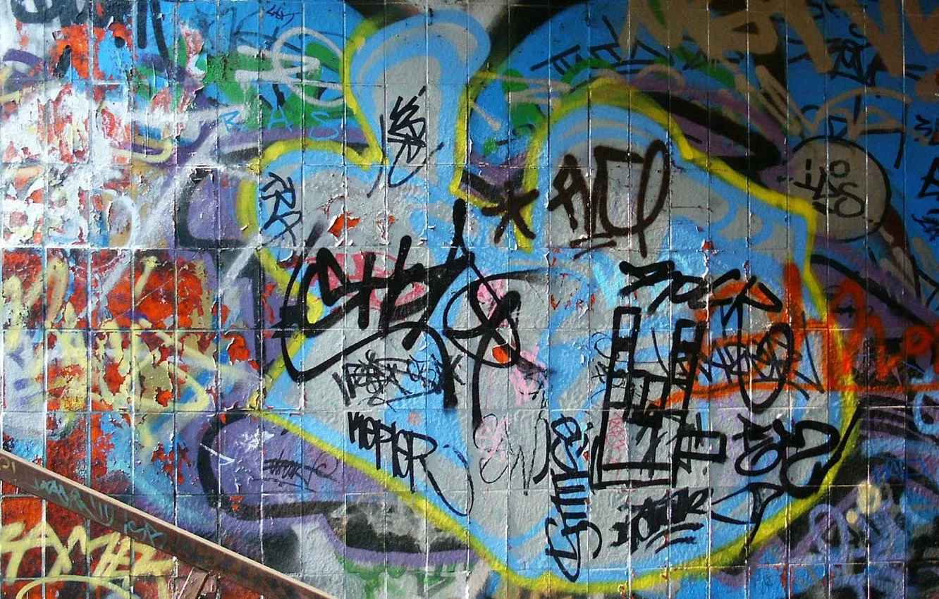Photo wallpaper background, wall, paint, nonsense, graffiti