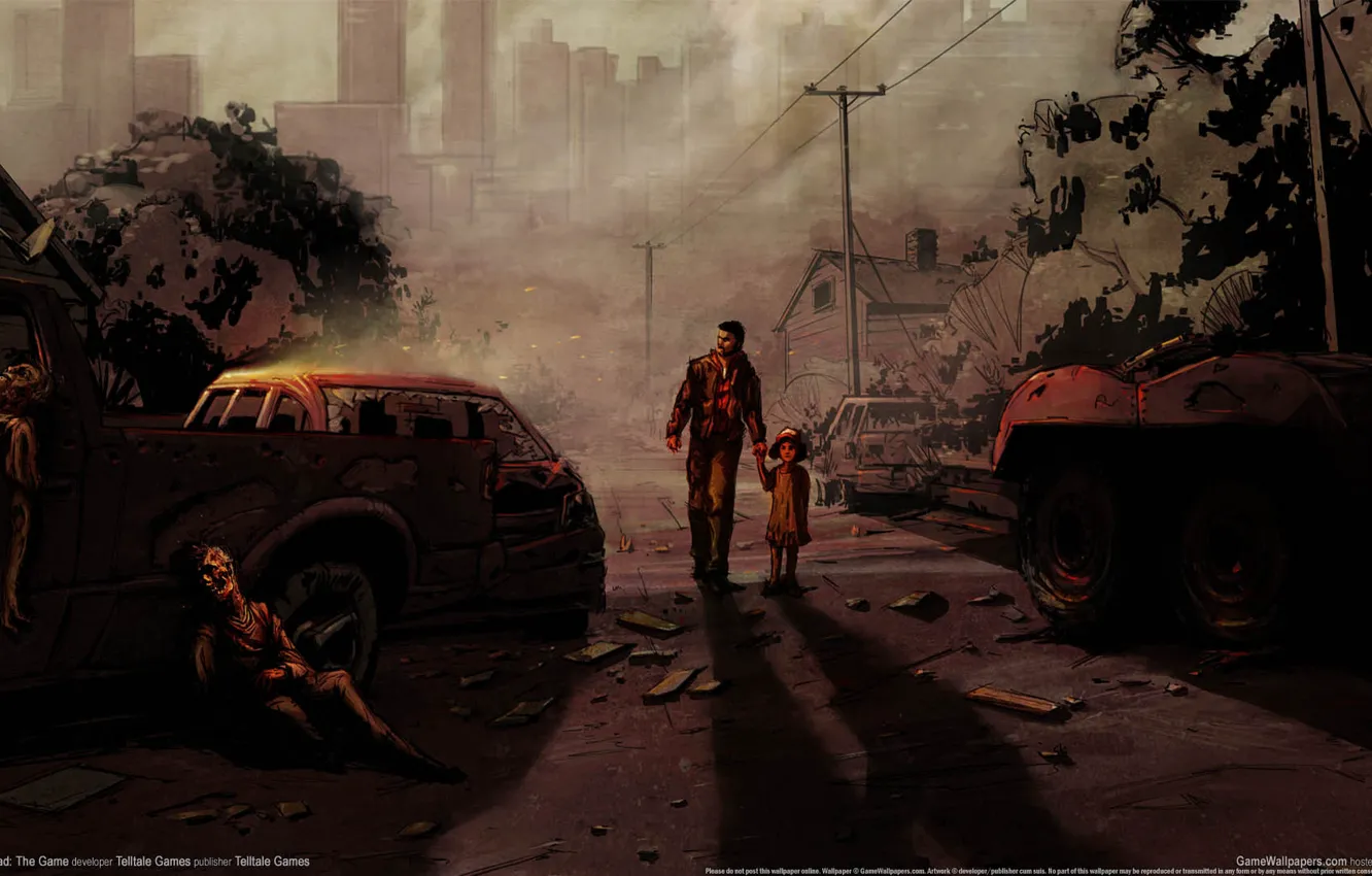Wallpaper Apocalypse, the game, figure, child, art, zombies, male, art, the  game, the walking dead, the walking dead images for desktop, section игры -  download