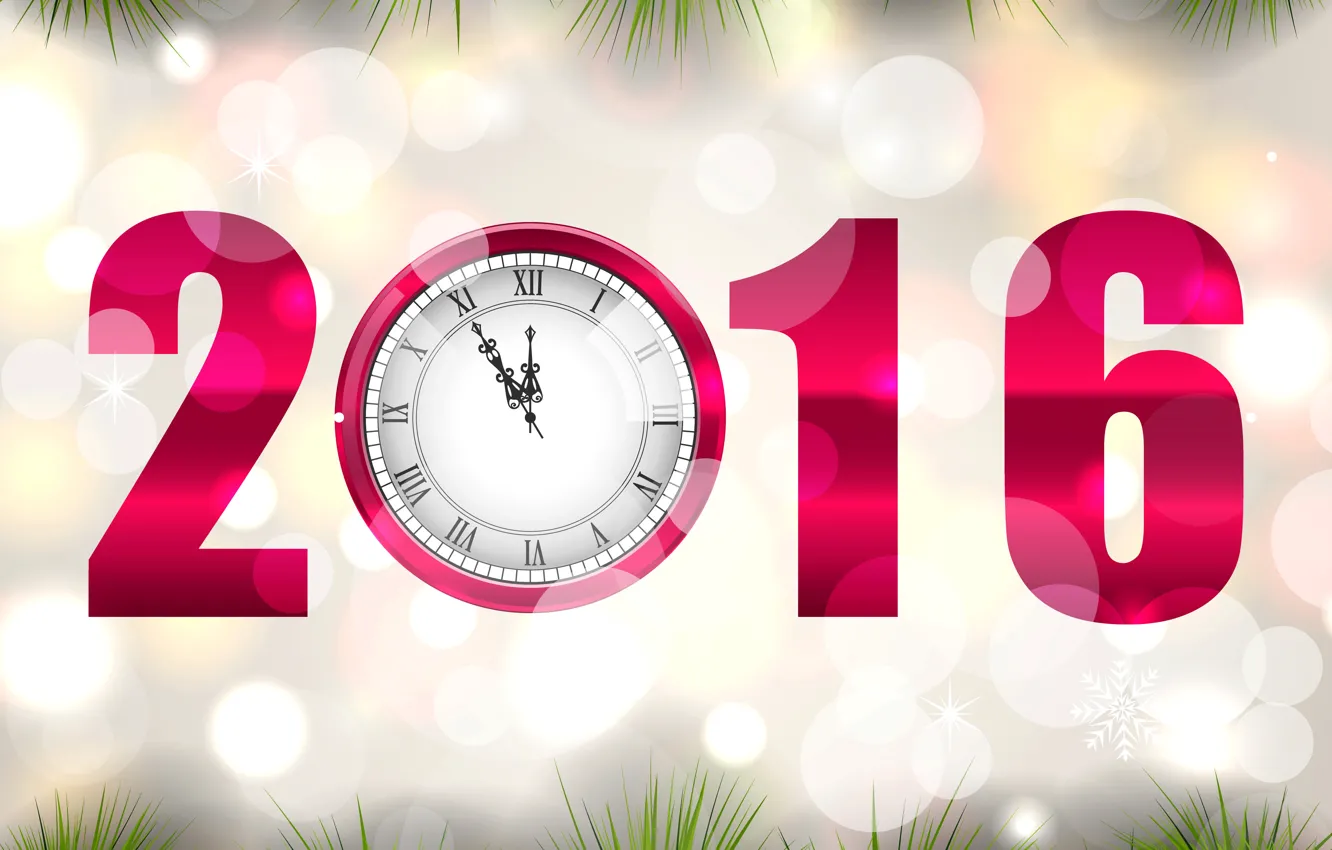Wallpaper watch, New year, New Year, Clock, 2016 images for desktop,  section новый год - download