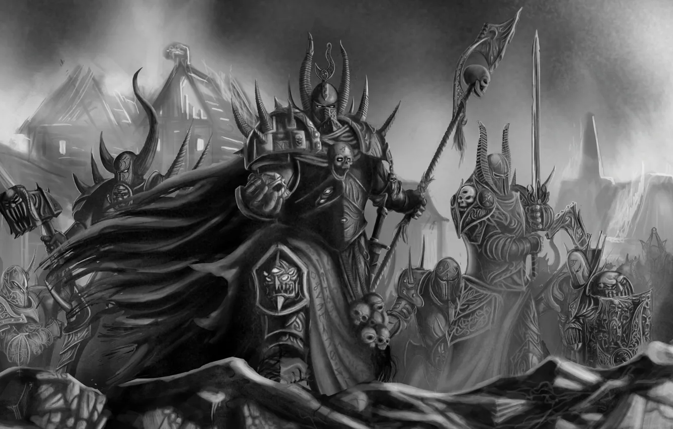 Wallpaper weapons, armor, armor, swords, warhammer 40k, Tzeentch, followers,  A Thousand Sons, Chaos, Horde images for desktop, section игры - download