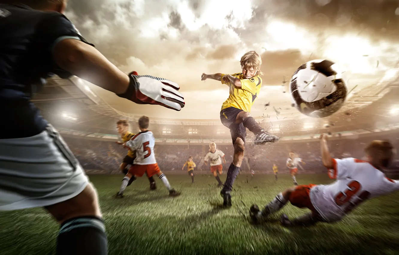 Wallpaper football, sport, kids images for desktop, section спорт - download