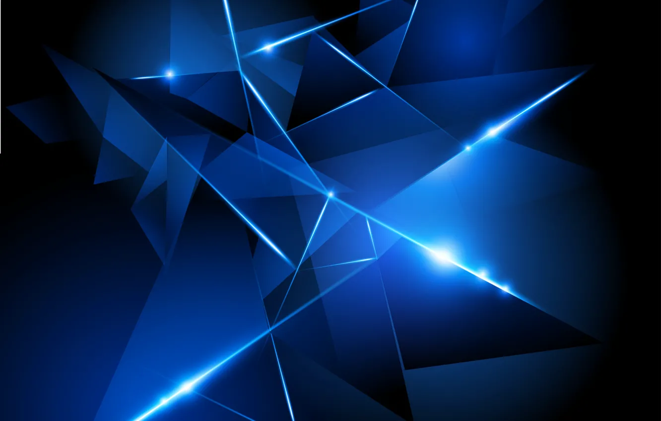 Wallpaper Vector, Blue, Black, Abstraction, Glow, Blue, Abstract, Glow,  Black, Vector, Background, Triangles, Triangles images for desktop, section  абстракции - download