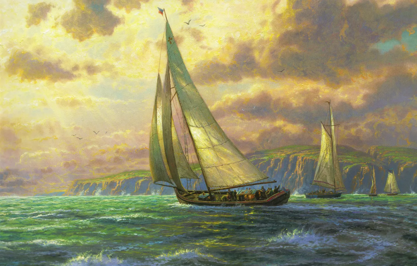 thomas kinkade sailboat paintings