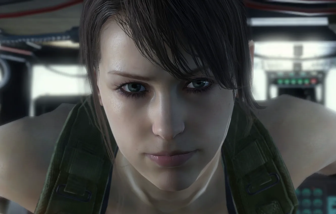 Photo wallpaper girl, game, metal gear solid, eyes, smile, lips, helicopter, face, hand, cute, quiet, head, video …