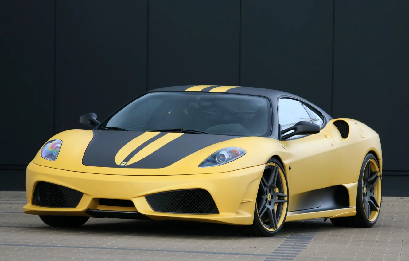 Photo wallpaper yellow, Wallpaper, Ferrari, ferrari f430