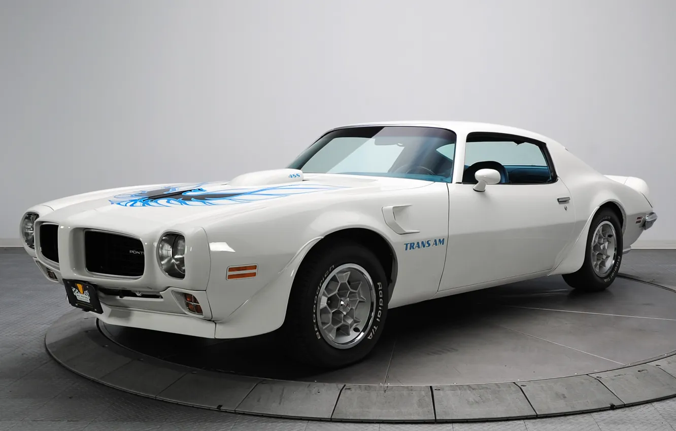 Photo wallpaper white, car, Pontiac, Pontiac, Firebird, Trans Am, 1973