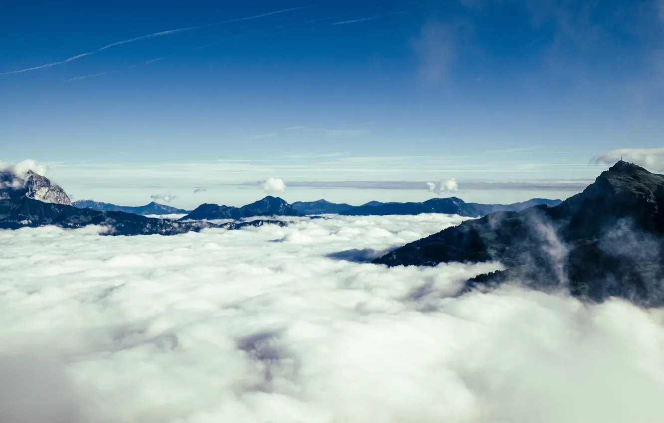 Wallpaper Skyline Sky Cloud Mountains Clouds Fog Height Images