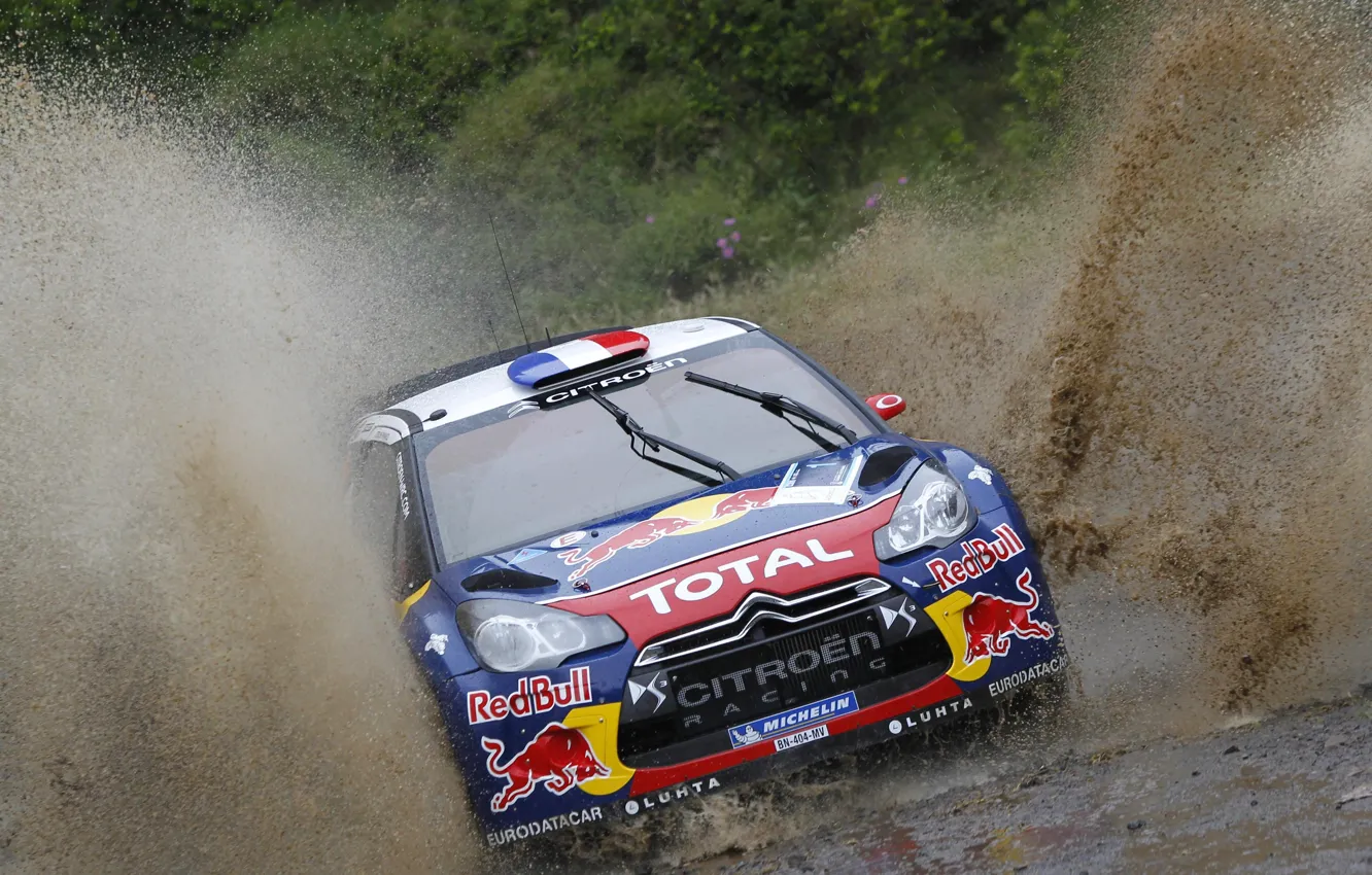 Photo wallpaper Race, Dirt, Citroen, Squirt, DS3, WRC, Rally, Rally, The front, Competition