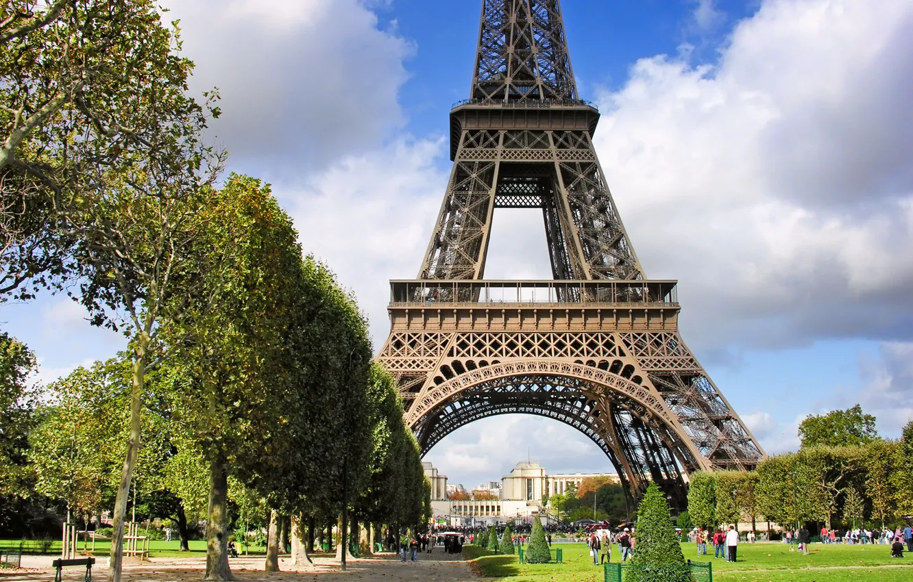 Photo wallpaper Eiffel tower, Paris, architecture, France, paris, france, The field of Mars
