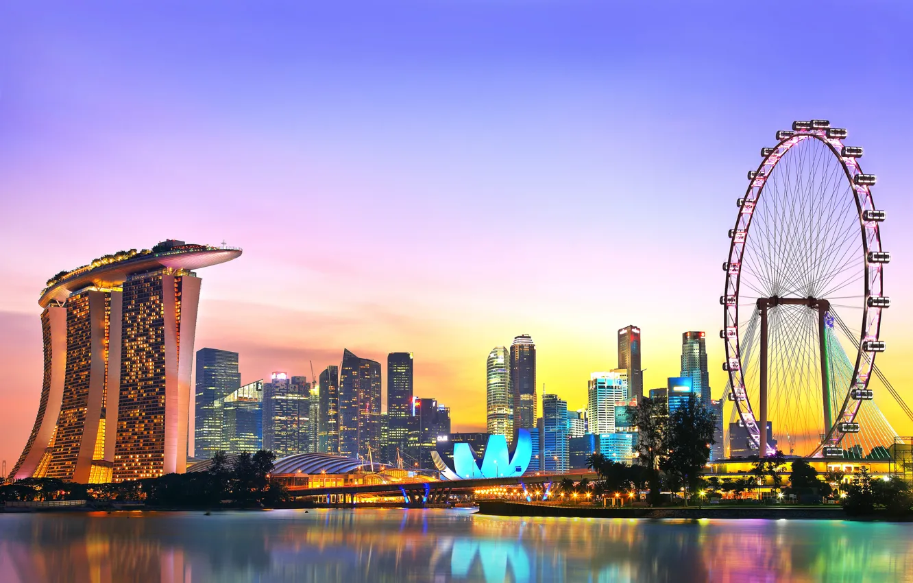 Wallpaper skyscrapers, attraction, Singapore, the hotel, megapolis,  Singapore, Marina Bay Sands images for desktop, section город - download