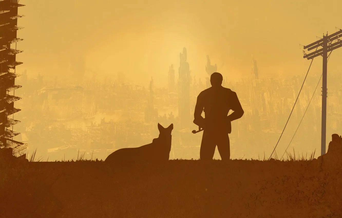 Photo wallpaper Dog, Game, Bethesda, Fallout 4