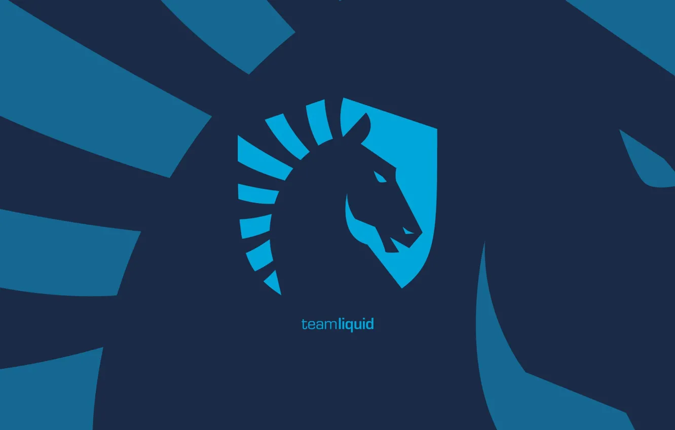 Photo wallpaper logo, blue, background, team, liquid