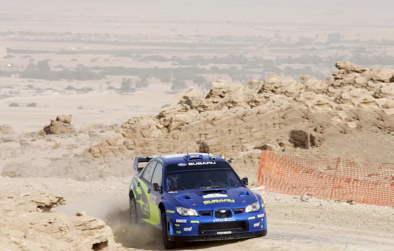 Photo wallpaper Blue, Subaru, Impreza, Mexico, Turn, WRC, Subaru, Solberg, Rally, The front