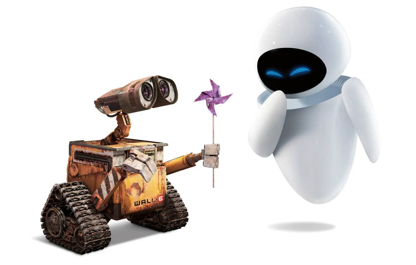 Wallpaper love, fiction, cartoon, robot, Eva, valley, WALL-E images for  desktop, section фильмы - download