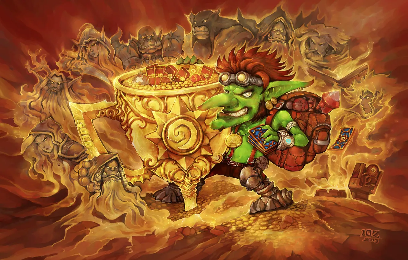 Wallpaper Gold Warcraft Blizzard Goblin Hearthstone Hearthstone Heroes Of Warcraft Images For Desktop Section Igry Download