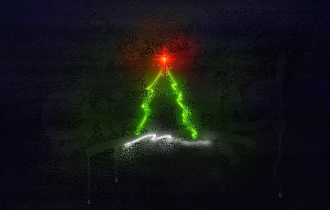 Photo wallpaper holiday, tree, new year, logo, merry christmas