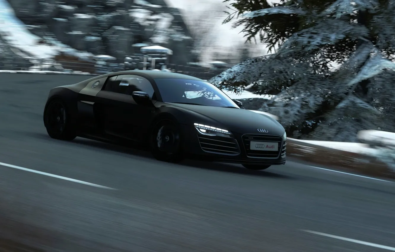 Photo wallpaper Audi, speed, track