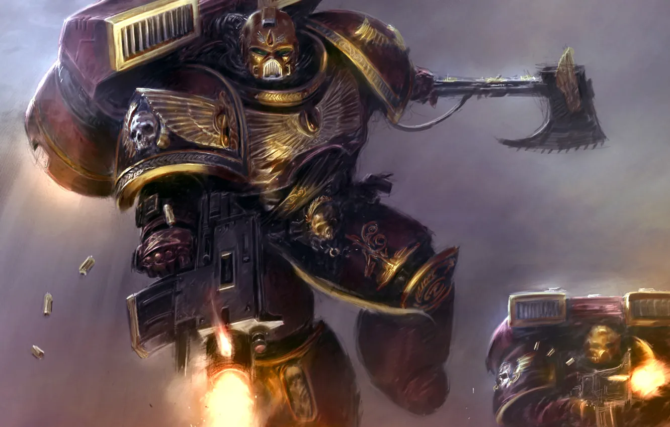Photo wallpaper armor, angels, blood, axe, warhammer 40k, space Marines, angels, bloody, satchel, the bolt