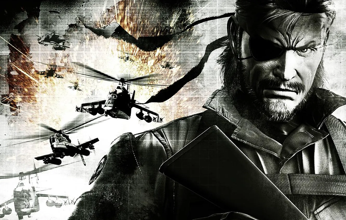 Photo wallpaper background, helicopters, male, metal gear solid