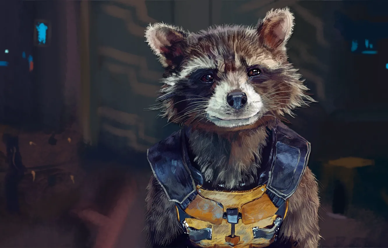 Wallpaper raccoon, art, rocket, raccoon, guardians of the galaxy images for  desktop, section фильмы - download