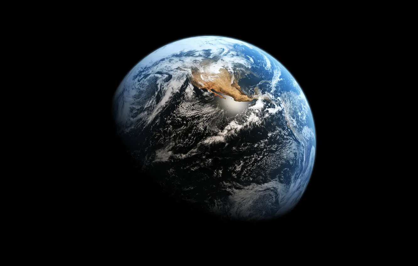 Wallpaper black, blue, Earth from space images for desktop, section космос  - download