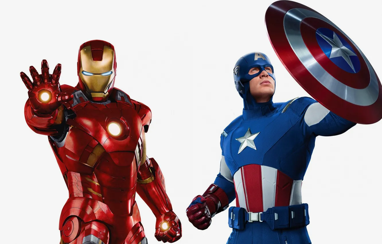 Photo wallpaper iron man, marvel, Iron Man, comic, comics, Captain America, captain America, The Avengers, The Avengers, …