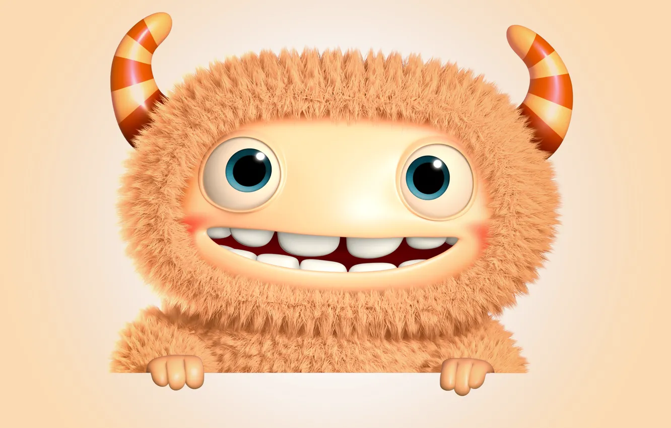 Wallpaper monster, monster, smile, cartoon, character, funny, cute images  for desktop, section рендеринг - download
