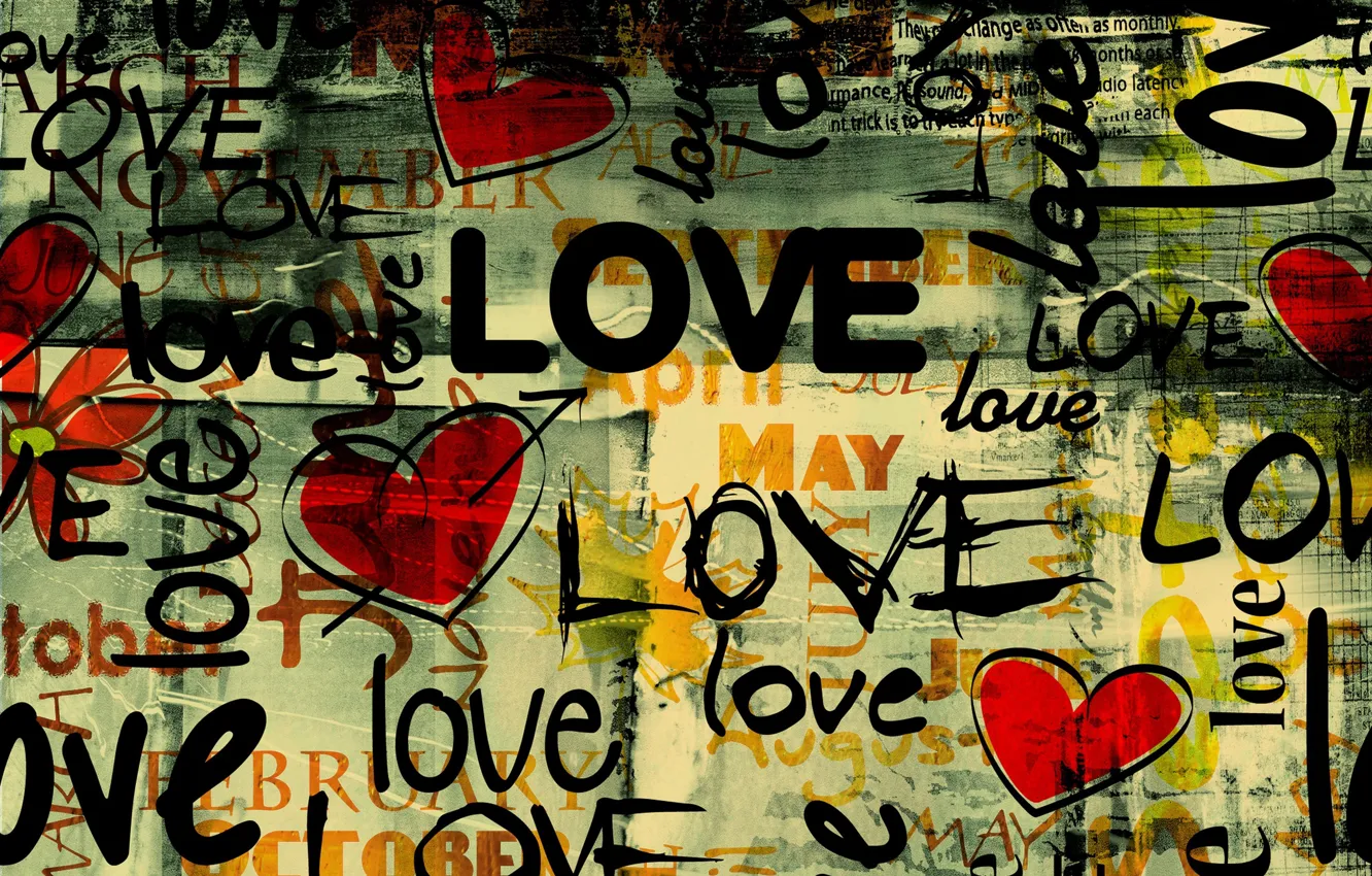 Wallpaper love, style, labels, heart, art, Grunge Love style, Grand, months  images for desktop, section стиль - download