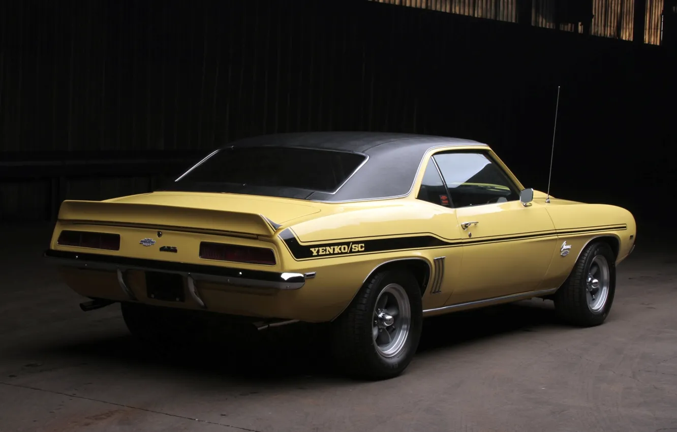 Photo wallpaper background, Chevrolet, 1969, Camaro, Chevrolet, Camaro, rear view, Muscle car, 427, Yenko, Muscle car