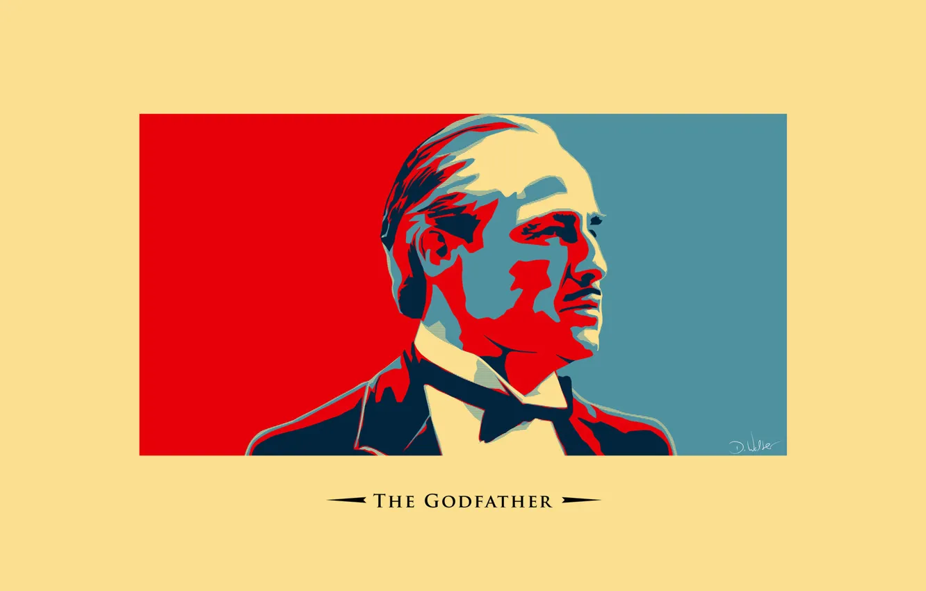 Wallpaper style, movie, the film, vector, classic, godfather, Brando,  Marlon, the godfather images for desktop, section фильмы - download