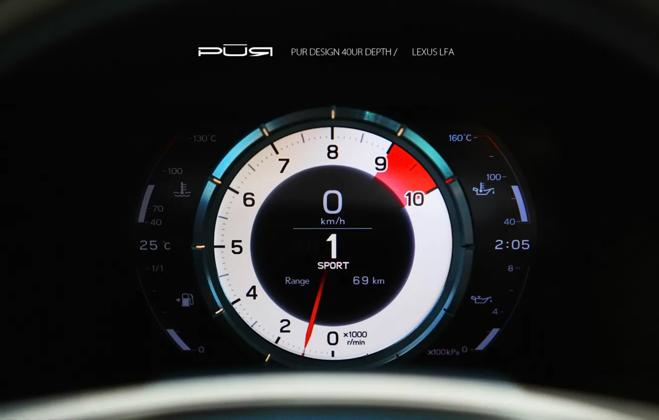 Photo wallpaper Lexus, speedometer, Lexus, LFA, LF-A, Project Reignfire