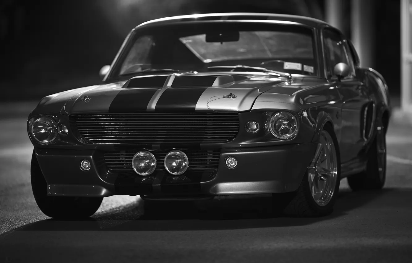 Photo wallpaper machine, Mustang, Ford, Shelby, GT500, Eleanor, Muscle Car