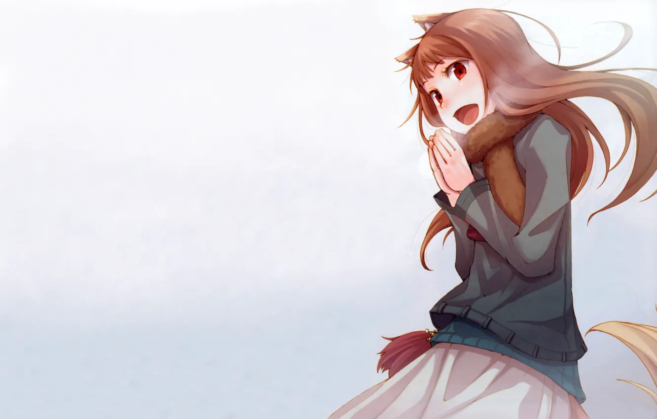 Photo wallpaper field, wolf, Horo, Spice and wolf, Holo, Spice and Wolf, Holo, Horo.