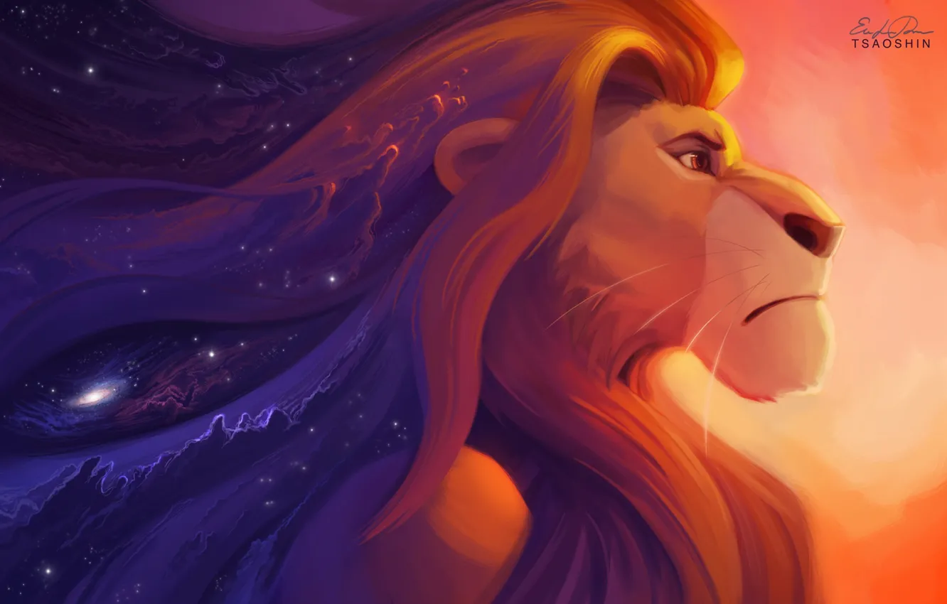 Wallpaper look, stars, cartoon, Leo, art, art, stars, king, Lion King images  for desktop, section фильмы - download