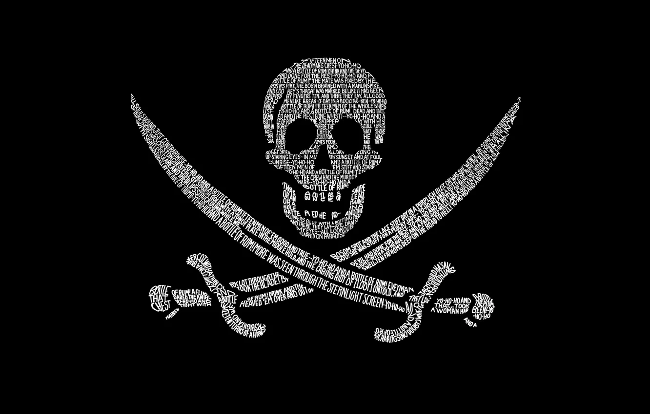 Wallpaper black, texture texture, pirat flag, pirate flag of the words  images for desktop, section стиль - download
