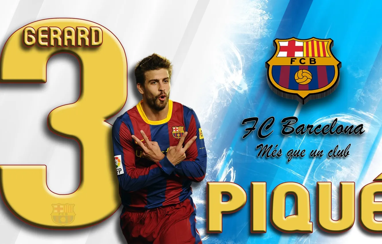 Wallpaper wallpaper, sport, football, player, FC Barcelona, Gerard Pique,  My As a Club, More Then a Club images for desktop, section спорт - download