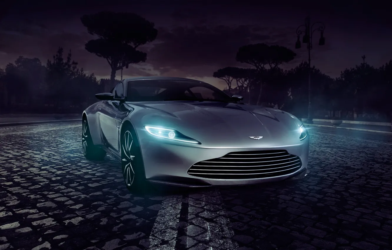 Photo wallpaper Concept, Aston Martin, Light, Front, Supercar, Spectre, DB10