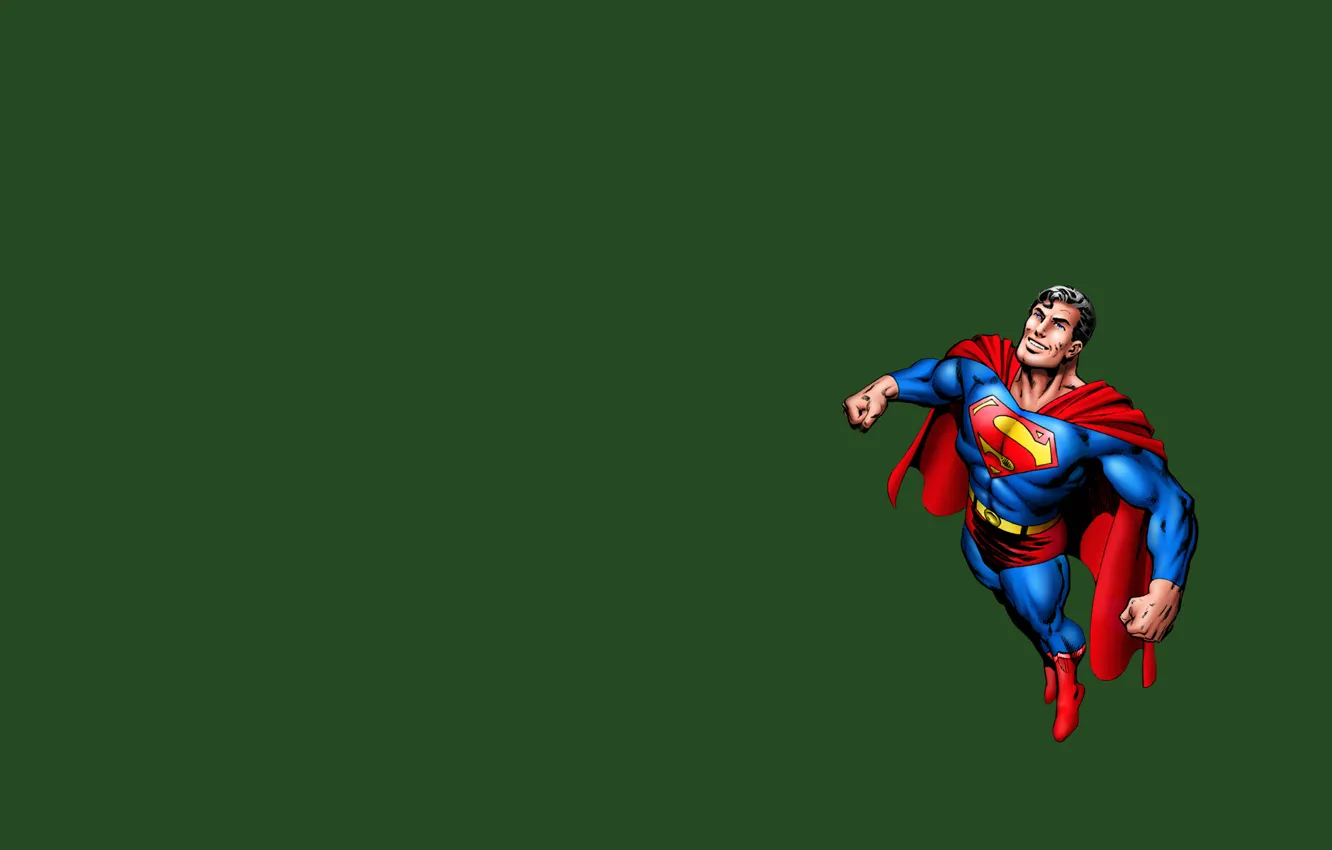 Photo wallpaper Superman, Hero, Superman, Fly