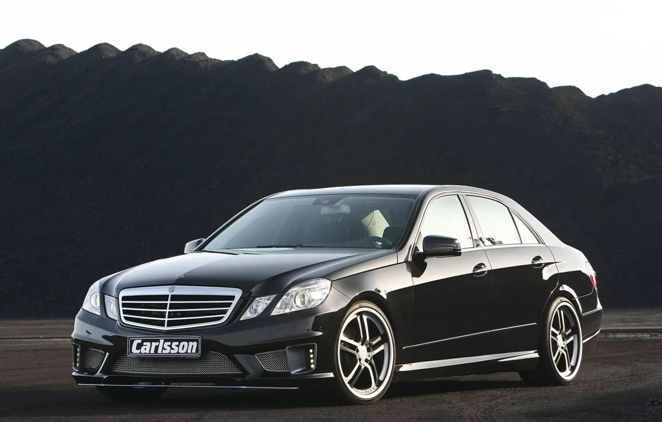 Photo wallpaper black, Mercedes, drives, carisson