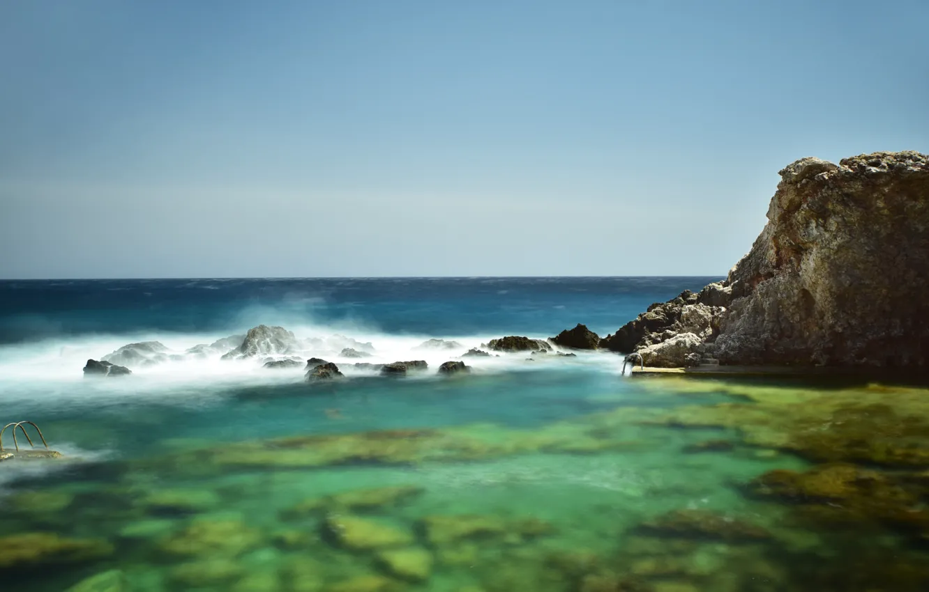 Wallpaper sea, Bay, Malta, Malta, Ghar Lapsi images for desktop, section  природа - download