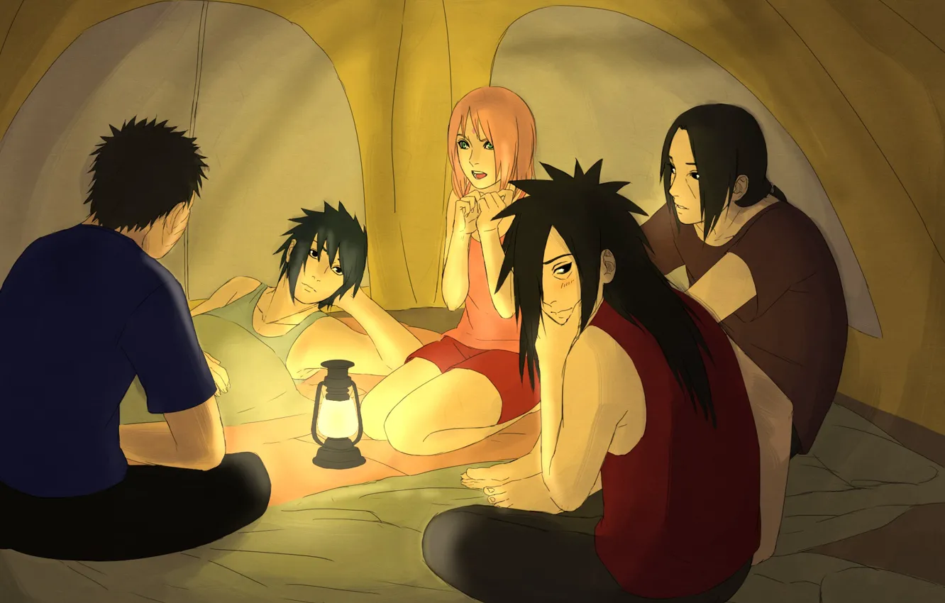 Wallpaper Lantern Tent Naruto Art Itachi Uchiha Sasuke