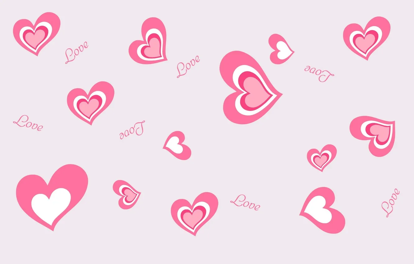 Photo wallpaper love, the inscription, mood, heart, hearts, love, pink